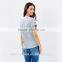 Women t shirt design top quality V-neck t shirt cotton short sleeve for ladies TS033