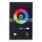 USA Size Touch Panel LED RGB Controller with Rainbow Color Ring DC12V-24V 12A/3 Channels