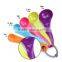 Wholesale measuring spoon set colorful ABS set of 5pieces measuring spoons teaspoon baking tools spoon set