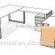Modern Design Steel Leg Office Desk Set