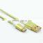 Factory Wholesale 1.0M Braided Micro USB Data Cable With Gold Plated Head