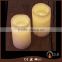 Europe style handcraft charcoal candles pillar shape with warm white LED light
