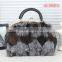 Pocket Shape Fox Fur Shoulder Bag/Wholesale And Retail