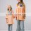 Summer cotton dress for teenagers baby girls summer dress 3/4 sleeves mom and me matching