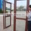 Wood color frame cheap house casement door for sale in Foshan