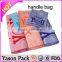 Yason LDPE plastic handle bag die cut pouches