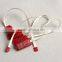 Single insertion plastic seal tag satin string buckle for garments hang tag lock