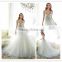 High Quality wedding dress 2016 off shoulder Sexy V neckline tulle skirt wedding dress DM-042 new fashion grey bridal dress