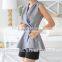 2015 fashion lady falbala collect waist T-shirt