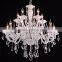 White Glass Coloured Chandelier Parts Crystal Pendant Lights