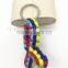 Colorful Ribbon Awareness Cancer Paracord Keychain Ribbon 4MM Paracord Keyring Paracord Lanyards