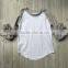 Wholesale Multicolors Monogram Ruffle Sleeve Raglan For Childern