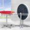 ABS Plastic Dining Folding Table With Aluminum Base