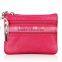 Promotional Gift Handmade Zipper Leather Coin Case Change Case Leather Coin Purse Change Purse