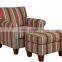 Stript fabric upholstery with wooden frame lounge chair with footrest YL115                        
                                                Quality Choice