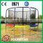 colourful round luxury trampoline with ladder