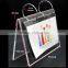V shape Handmade custom flip acrylic menu display stand roll menu display holder