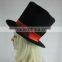 Black flannelette tall hat magic show hat halloween party hat