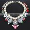 New Luxury Multicolor Flower Vintage Choker Collar Pendant Statement Pearl Necklace Women Fashion Necklaces for Women