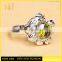 Jingli Jewelry Flower Shape Silver Ring With Citrine (YJ-812)