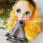 High quality long yellow deep curly neo blythe doll wig