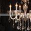 Upscale transparent crystal candle chandelier