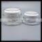 chinese supplier wholesale empty gold round acrylic plastic cosmetic cream jars with double wall cream jar 50g 100g 150g 200g