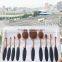 2016 High Quality Big Toothbrush Shape Gold And Black 10pcs Makeup Brush Sets