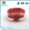 Silk-screen printing Round shaped Fudan F08 silicone rfid wristband
