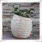 Handmade White Resin Fiberglass Garden Plant Planter Pot