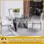 fancy stainless steel dining table for hotel furniture