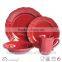 embossed solid color 16pcs dinnerware set