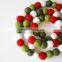 diameter 2cm decorations ball 100% wool felt ball garland in stock