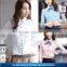 2015 hot sell new custom plain white lady shirts white formal shirts for ladies