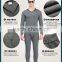 Combed Cotton Lycra Heated Thermal Underwear Men Thick Long Sleeve Long John V-neck Thermal Clothing Set Simple Design