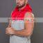 New Design Performance Cut Off Zip Hoodie Panel Gym Fitted Hoodie Top Tech Fleece Mens Sleeveless Hoodie