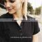 High Quality 100% Cotton Plain Ladies Polo Shirt OEM Blank Long Placket Polo Shirt Small Quantity Clothing Manufacturer