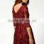 latest wholesale red blue offwhite fat large size lace evening dress