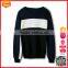 Latest two color sweater knitting patterns jumper loose knit sweater