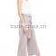 2017 OEM women tie sash high waist fully lined pants
