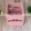 Antique Baby Wooden Bed Pink Sturdy Slat Wood bucket Photograpy Props Newborn