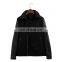 Latest Dress OEM Design Short Men's black Wool Biker Jackets With Leather Sleeve