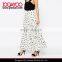 Latest Skirt Designs Ladies High Waist Chiffon Pleated Maxi Polka Dot Skirt