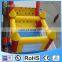 Yellow Blue Red Giant Inflatable Games Moonwalk Combo Bouncers With Slide And Climbing Wall