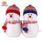 Christmas Snowman Dog Toy 12" Plush Xmas Couple Family Stuffed Snowman