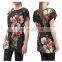 Big Flower Wholesale Tunic For Elegant Ladies Summer Wear