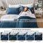 High Quality Navy Winter Plain 100% Polyester King Brushed Duvet Cover Set