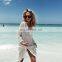 Saida De Praia Summer Beach Wear Dress Tunic Pareos For Women 2019 Skirt Knitting Hollow Bandage Longa Kaftan Beach Cover Up