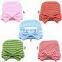 Infant Beanie Newborn fabric striped Caps Baby Sweet Hat with big bow 5colors