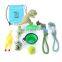 HQP-WJ114 HongQiang Pet supplies Dog toy monochrome set Gnawing toy set multi-material dog toy gift bag